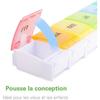 French Weekly Pill Box 7 Day Pill Box Sukuos Multicolored Pillbox Pill Box Weekly Pill Box
