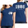 Short Sleeve T-Shirts for Women 40th Birthday Regular Sportswear Vintage 1986 40 Bday Women's Stretch Polyester Casual Creative