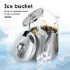 Ведро для льда с двойными стенками объемом 1,3 л с крышкой и щипцами, 6-часовое охлаждение пива, охладитель для домашнего бара, изолированный контейнер для льда из нержавеющей стали 304