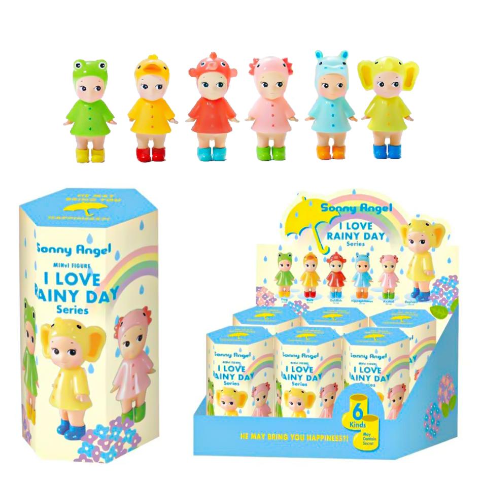 S Angle Серия 'Я люблю дождливый день' Слепой бокс Милая мини-фигурка Аниме-персонаж Модель куклы Декоративная игрушка Подарок для детей Коробка-сюрприз