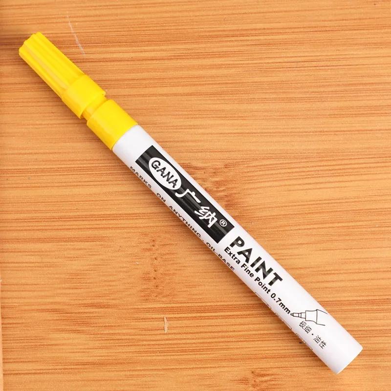 1 Pc 0.7mm Waterproof Paint Markers Automotive Metal Wood Writing Fabric DIY Paint Oil Based White Black Permanent Paint Markers