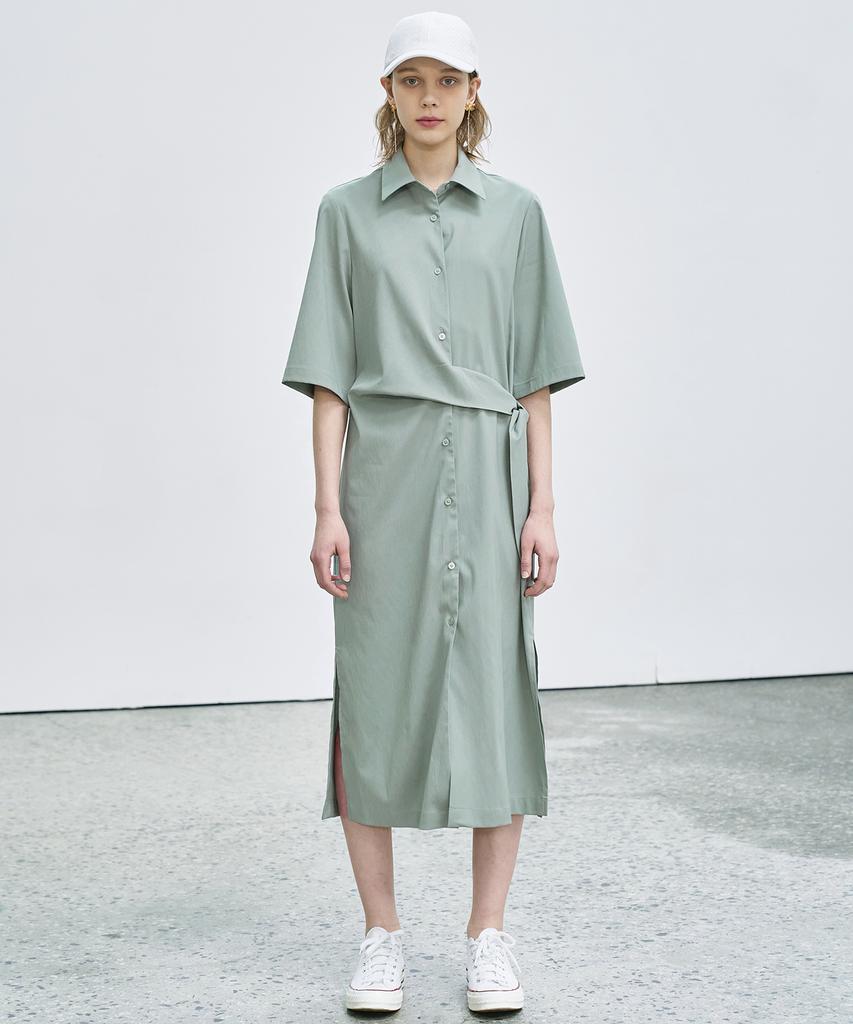 Marop 7101 Summer Maxi Slit Dress (Mint)