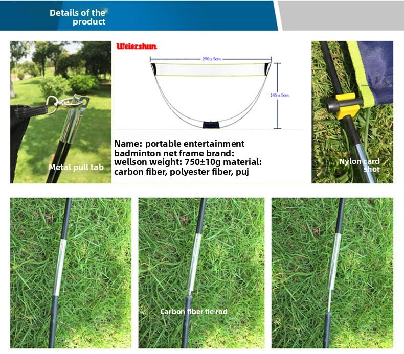 Badminton Grid Frame Portable Mobile Folding Simple Badminton Bracket