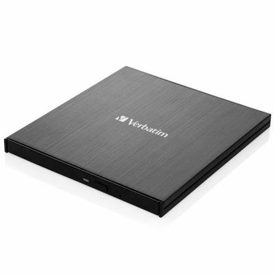 Verbatim Внешний Slimline Blu-ray рекордер Ultra HD 4K + Кабель USB-C/USB-A Черный/Black 43888