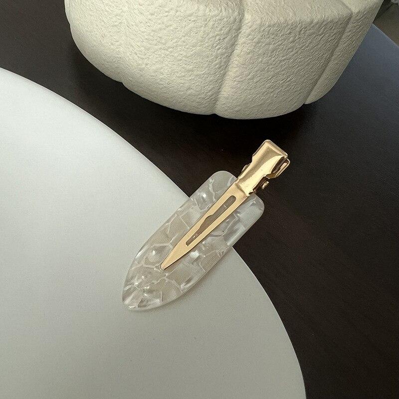 2/3/4/6 шт. ацетатные заколки для волос в Корейском стиле, золотисто-белые блестящие заколки для волос, головные уборы для девочек и женщин, аксессуары для волос