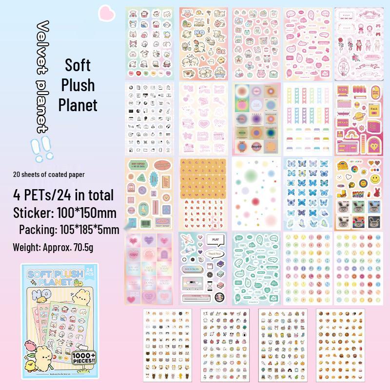 Книга наклеек-вырезок с детскими мультяшными рисунками Mind Space - Настраиваемые наклейки для журнала