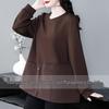 Plus Size Crew Neck Sweatshirt for Spring/Summer - Casual Fashion for Middle-Aged Women.