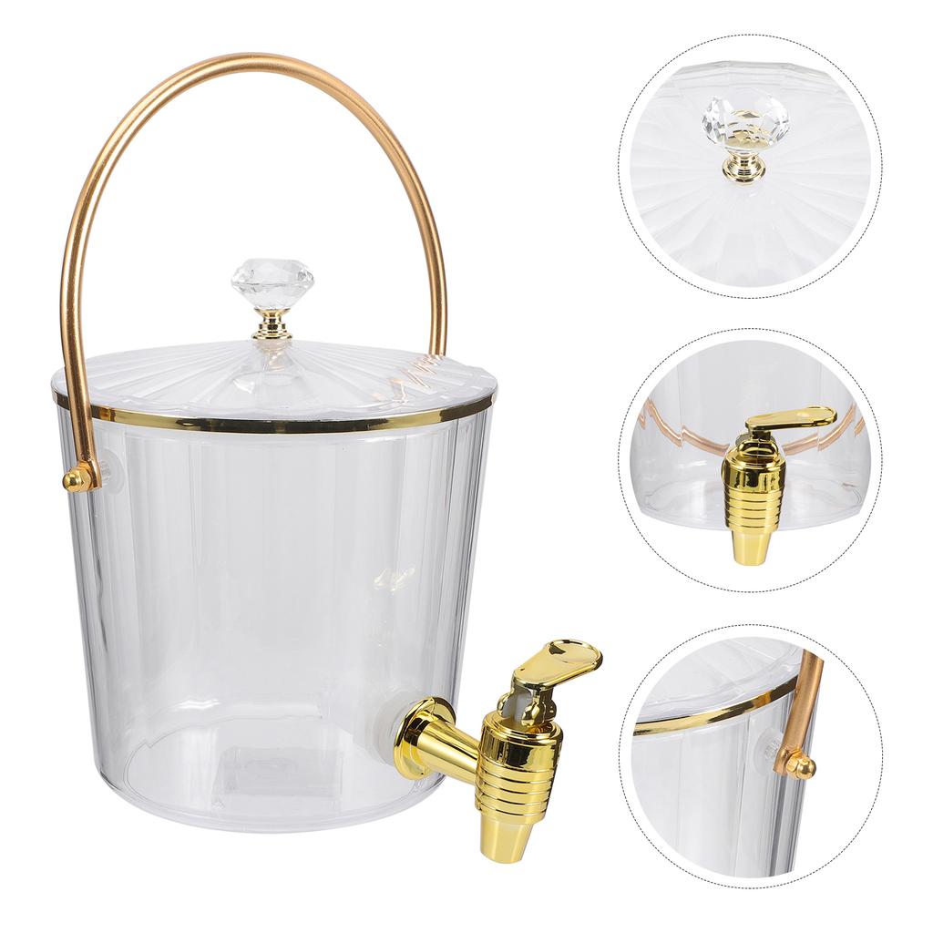 2200ml Barrel Beer Dispenser Jug With Tap Ice Barrel Juice Bucket w/ Faucet Coffee Dispenser Spigot Beverage Dispenser With Tap