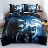 2/3pcs Wolf Quilt Cover Double, Soft and Comfortable, Wolf Bedding Set Double, Animal Print Bedding Set Core Not Included