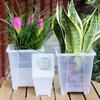 1Pc Square Mouth Meshpot Flower Pot Root Control Transparent Flower Pot For Phalaenopsis Orchid Planting With Stomata Pot