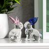 1 шт. Кролик Стеклянная Статуэтка Животного Кролика Кристалл Прозрачные Статуэтки Статуэтка Скульптура Фигурка Украшения Садовое Украшение Дома