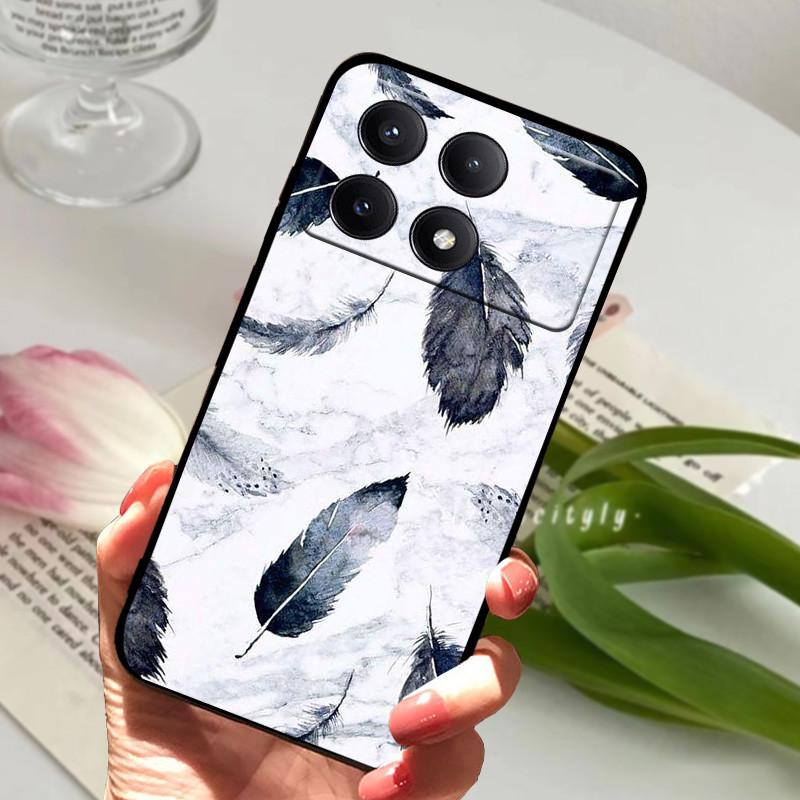 Чехол для POCO X6 Pro 5G Чехол POCOX6 Ударопрочный Мягкий ТПУ Силиконовый Чехол для Телефона Для Xiaomi POCO X6 Pro 5G Capa Мультяшный Матовый Бампер