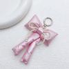 Glossy 3D Bowknot Keychain Rhinestone Y2k Hanging Backpack Accessories  Girls