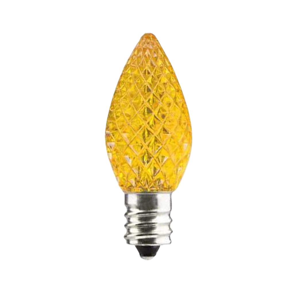 Светодиодная сменная рождественская лампочка, 0,8 Вт, Подходит для уличных гирлянд, Сертифицированная лампочка для праздничного освещения коммерческого класса, /2 патрон для свечи.