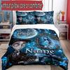 3pcs Duvet Cover Set (1*Duvet Cover + 2*Pillowcase, Without Core), Custom Name Corpse Bride Pattern Bedding Set, Home Bedroom Decor Gift