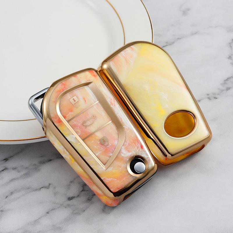 Чехол для ключа Toyota для RAV4, Camry, Reiz, Levin, Corolla, Highlander - Складная застежка для мужчин и женщин