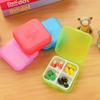 Sealed Medicine Box 4 Grids Tablet Holder Container Portable Pill Organizer Case  Travel
