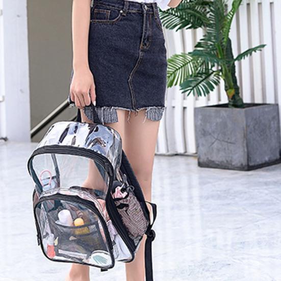 Прозрачный водонепроницаемый рюкзак большой емкости школьная сумка мужская и женская прозрачная дорожная