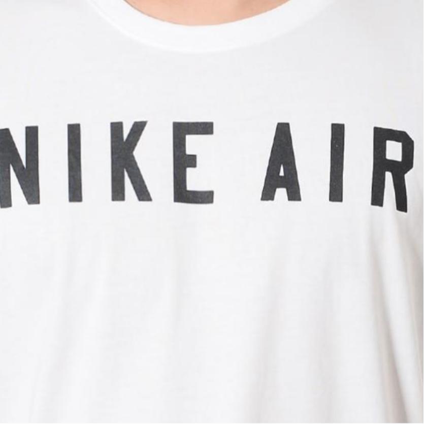 Nike T Shirts Men's White Crew Neck Moderate Straight Fit AJ7438-100