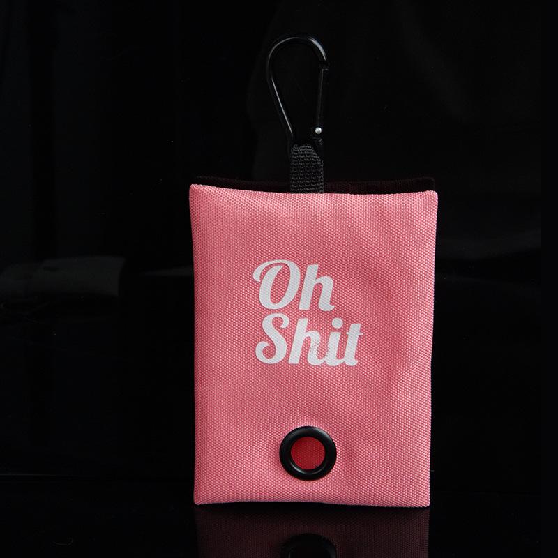 Pet Waste Poop Bag Dispenser Canvas Case 1Roll Dog Bag Portable For Walking Outdoor Clean