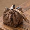 Retro Tea Cup Storage Bag Interwoven Silk Brocade Handbag Printing Teapot Cloth Pouch  Camping