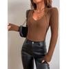 Женская мода с длинным рукавом повседневный пуловер топы осень зима Femme Knit Pull свитер