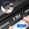 RSQ1 Valve Stems Caps Luminous Auto Door Sill Protect Decals Anti Scratching, For Volkswagen VW TSI Logo Car Threshold Strip Welcome