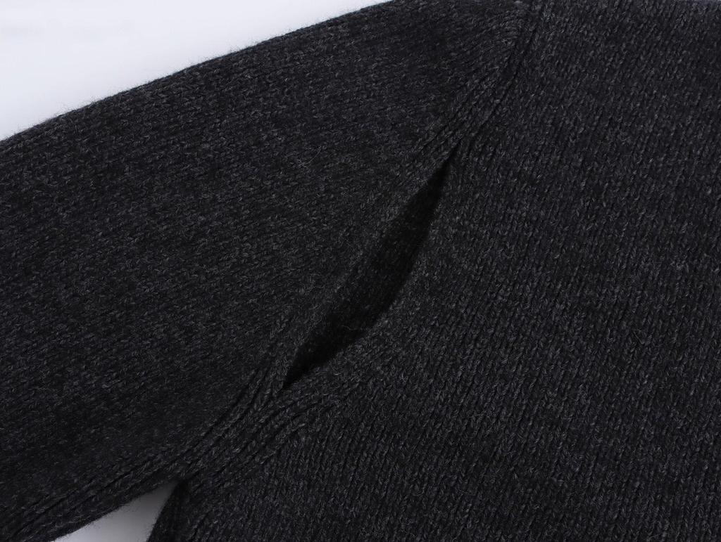 Элегантный вязаный кардиган с V-образным вырезом и двубортной застежкой - Женская мода осень/зима