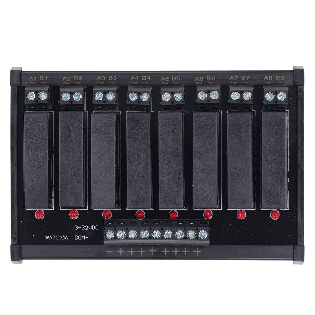 Модуль твердотельного реле Установка на DIN-рейку 8-канальное твердотельное реле Вход 3‑32 В постоянного тока 5‑8 А 24‑480