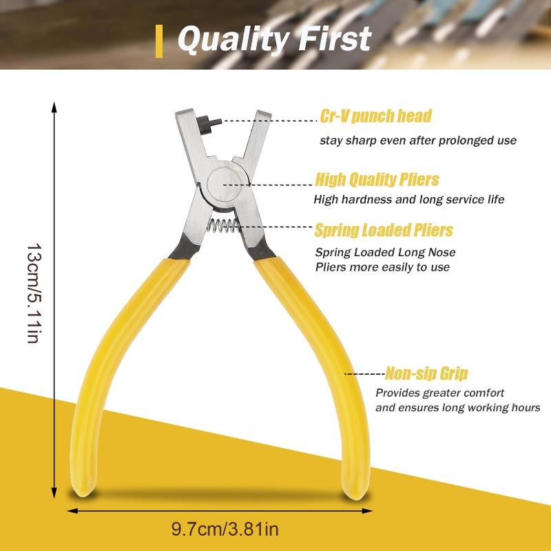 Leather Belt Hole Punch Plier Eyelet Puncher Revolve Sewing Machine Bag Setter Tool Watchband Strap Household Leathercraft 2mm