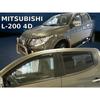Déflecteurs d'air - J&amp;J AUTOMOTIVE - Mitsubishi L-200 - Fumé - Acrylique renforcé - Installation facile