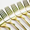 Party Home Party Chrome Fork 10p, Gold, 3 Sets, Korean Popular Tableware