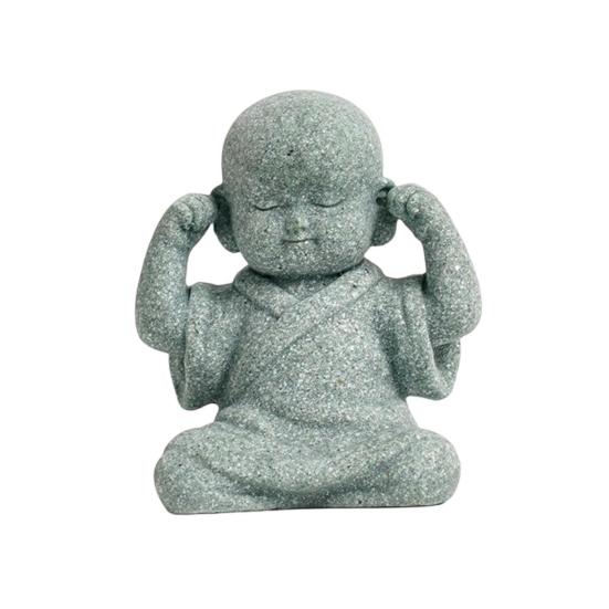 Статуя Будды Коллекционная декоративная посредничество художественная в китайском стиле мультфильм милый маленький монах Скульптура Декор для рабочего стола