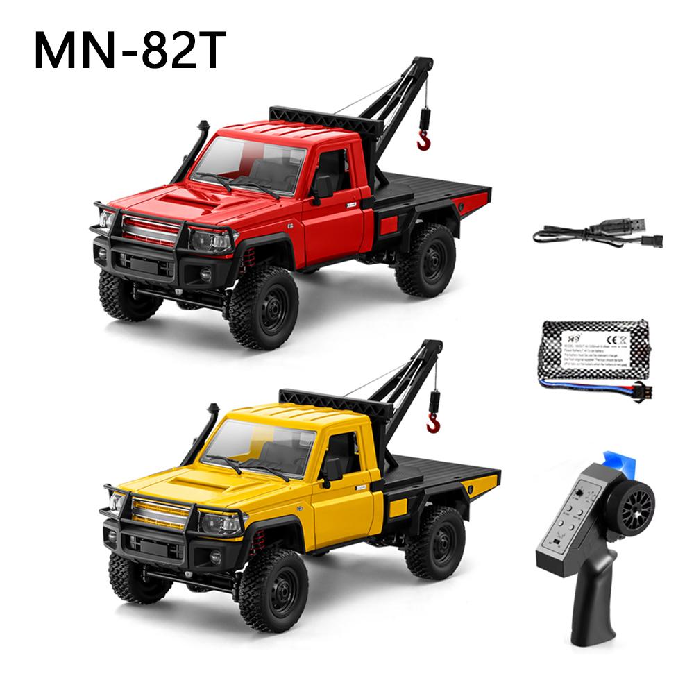 MN82T RC Crawler 1/12 2.4G 4WD Remote Control Off-road Pickup Simulation Crane Vehicle Electric Climbing Car Model Toys for Kids