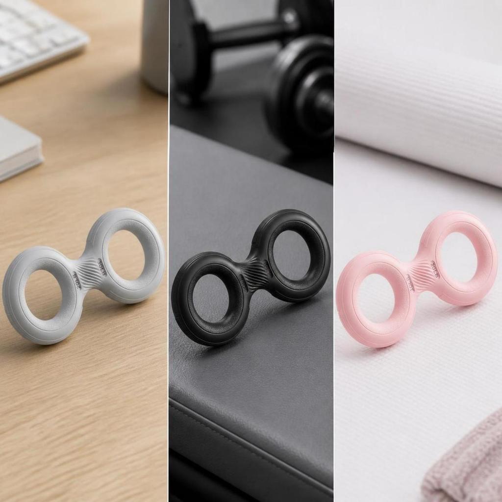 Silicone Hand Exerciser Flexible Figure-Eight Grip Loop Lightweight for Travel