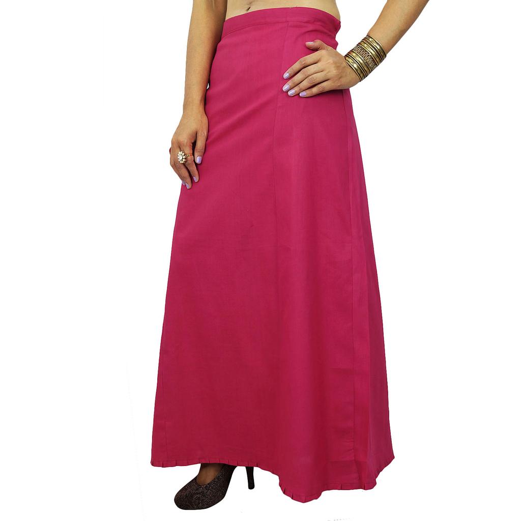 Inskirt Lining For Sari Ethnic Indian Ready-made Solid Cotton Petticoat