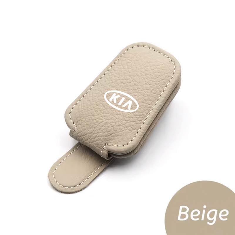 AHD1 Car Leathers Glasses Clip Sun Visor Sunglasses Card Box For Kia Morning Picanto Rio Stonic Sportage Ceed Optima Forte 5 3 4 K7 K