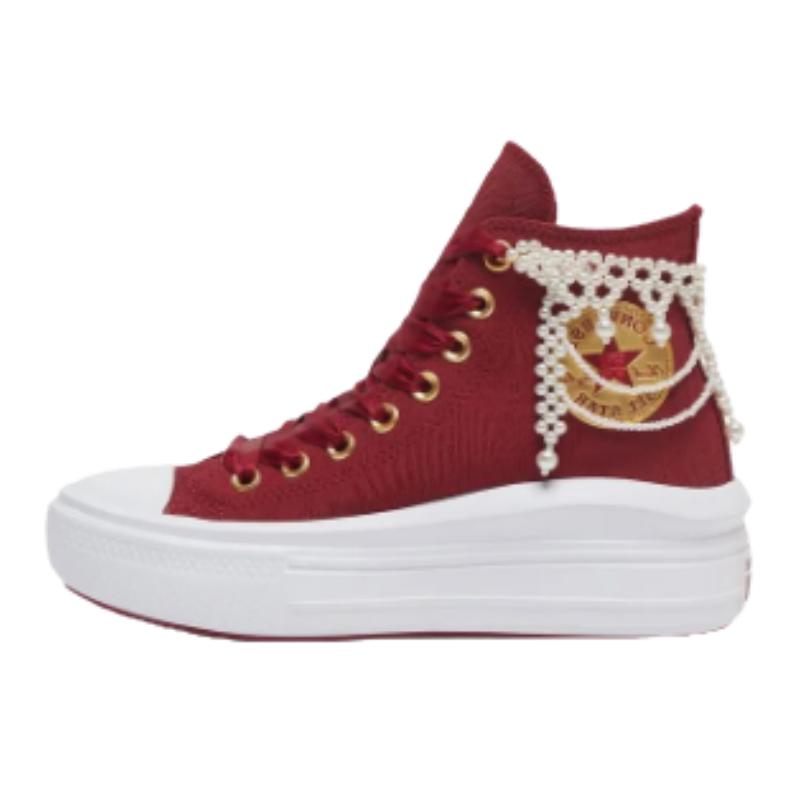 Converse All Star Move Fashion Comfortable Durable High-Top Lifestyle Casual Shoes Women Sneaker Red A12771C