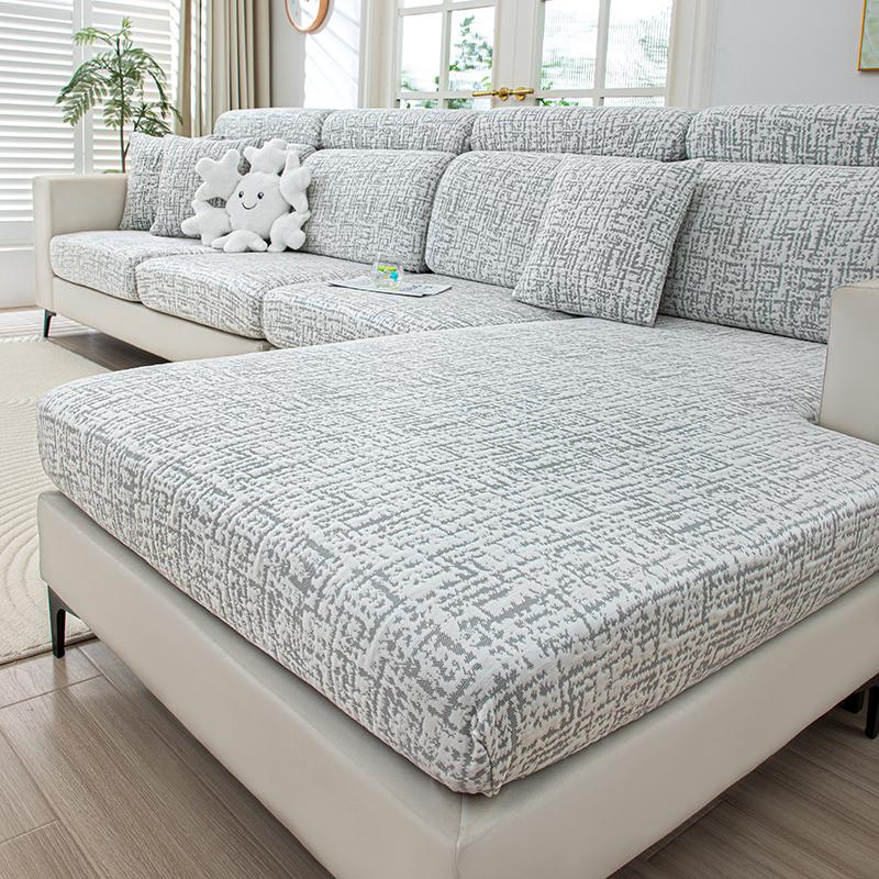 Жаккардовый чехол на подушку сиденья дивана, эластичные мягкие чехлы для мебели для гостиной, защитный чехол для дивана, пылезащитный, съемный