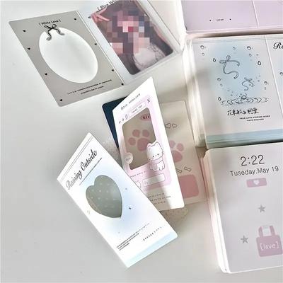 30 шт. INS Aesthetics Cute Dog Cat Hollow Window Folding Back Card Kpop 3-дюймовая фотокарточка DIY Decor Packaging Fixed Card