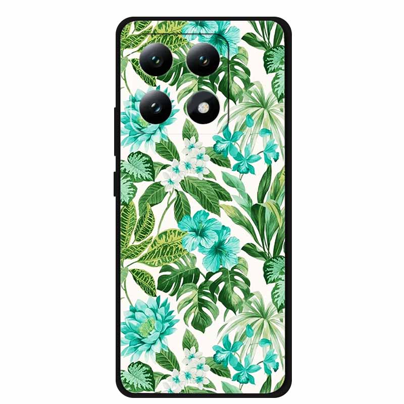 Для Xiaomi 15T 5G Чехол Цветы Мягкий Силикон ТПУ Задняя Крышка Для Xiaomi 15T Pro 5G Capa Boho Цветная Защита от Царапин