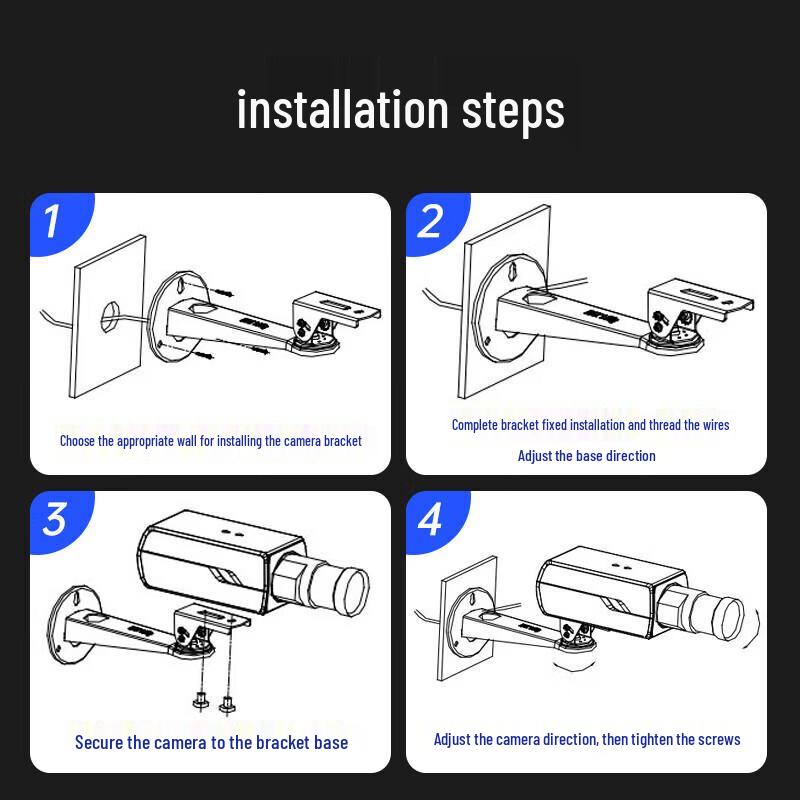 Hikvision CCTV Camera Metal Wall Mount Bracket CN plug (adapter included)