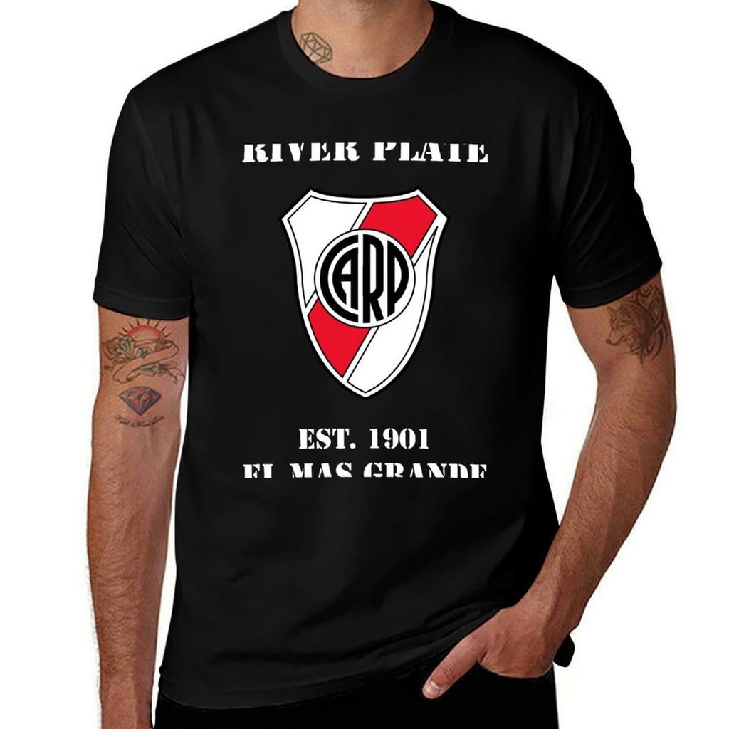 ФУТБОЛКА RIVER PLATE FC черная хлопковая футболка однотонная для мужчины упаковка футболка для мужчины 100 процентов хлопка Футболка