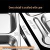 ShengJia 304 Stainless Steel Divided Cafeteria Meal Tray