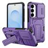 Slid Camera Shield Invisible Holder PC Hybrid TPU Phone Case For Galaxy S26 5G, Sliding Lens Cover Hidden Kickstand Anti-Scratch Protective Cover