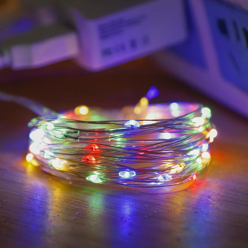 Светодиодные гирлянды из медной проволоки с USB-питанием и дистанционным управлением для внутреннего/наружного декора