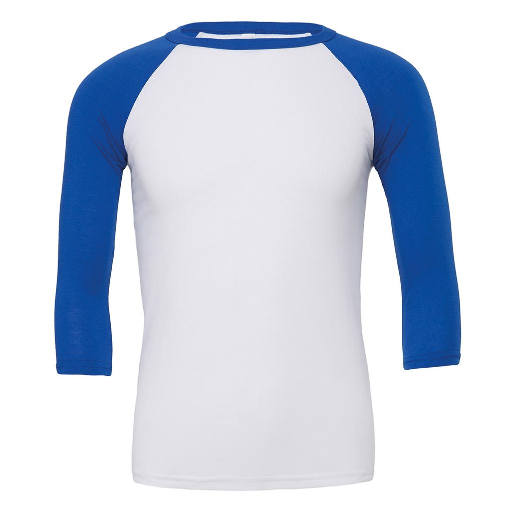 Bella + Canvas Бейсбольная футболка унисекс для взрослых Triblend с рукавом 3/4