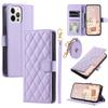 For iPhone 12/12 Pro Leather Case Wallet Stand Flip Phone Cover with 2 Straps