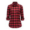 Dioufond Women Plaid Flannel Shirt Long Sleeve Flannel Plaid Tops