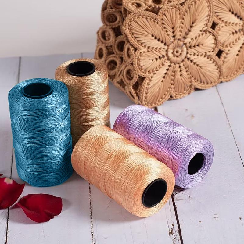 100g/Roll Hand Knitting Hat Woven Yarn Shoes Ice Cotton Silk Thread Crafts Crochet Thread DIY Hollow Thread Bag